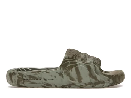 Мужские сланцы Adidas Adilette 22, оливково-серебристые