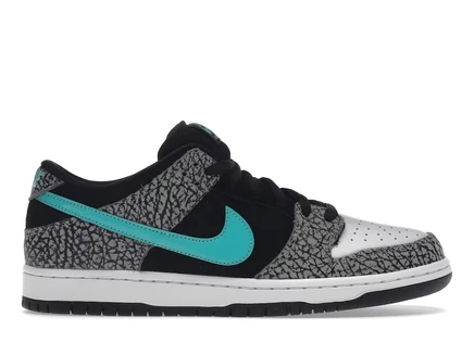 Мужские кроссовки Nike Dunk Low atmos Elephant, серо-черные