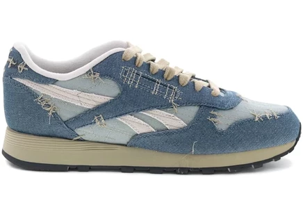 Мужские кроссовки Reebok Classic Leather Obsidian Sashiko, синие/серые/черные