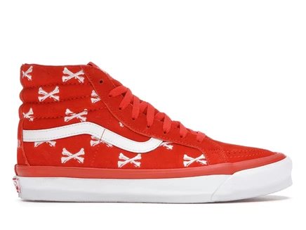 Мужские кеды Vans Sk8-Hi WTAPS, костяные/оранжево-белые