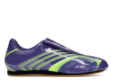 Женские кроссовки Adidas F50, пурпурно‑лимонные