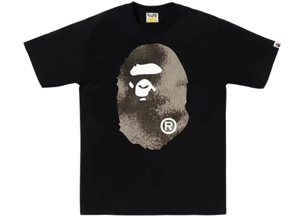 BAPE High Tone Bleach Big Ape Head Tee Black black
