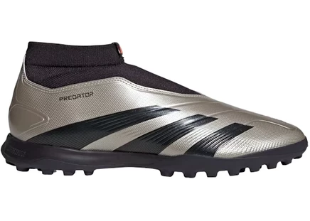 Мужские бутсы Adidas Predator Laceless, платиново-черные
