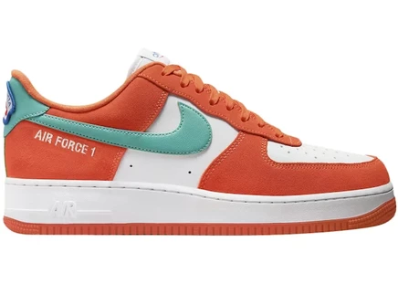 Мужские кроссовки Nike Air Force 1 '07, бело-оранжевые