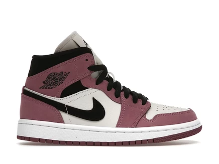 Женские кроссовки Jordan 1 Mid SE, светло-малиновые