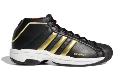 Мужские кроссовки Adidas Pro Model 2G, черный/золотистый/белый