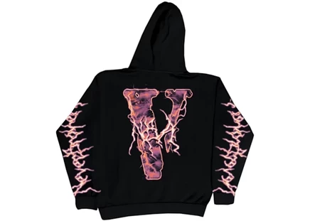 Мужское худи vlone x never broke again eyes хлопковое, черное