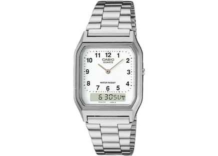 Наручные часы Casio Vintage AQ-230A-7B, белый циферблат
