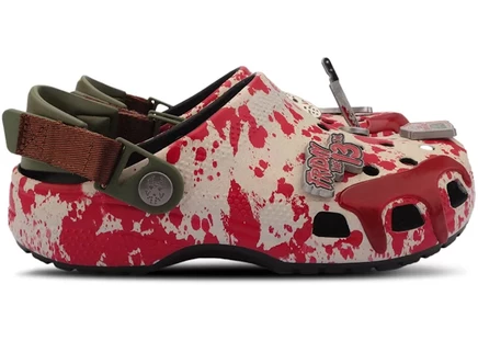 Мужские сабо Crocs Classic Friday The 13th, бежево-красные
