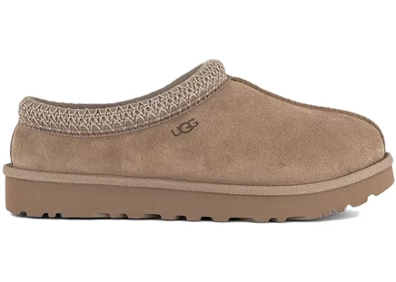Женские тапочки ugg tasman из замши с подкладкой uggplush, бежево-коричневые