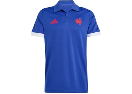 Мужское поло Adidas France для болельщиков, голубое