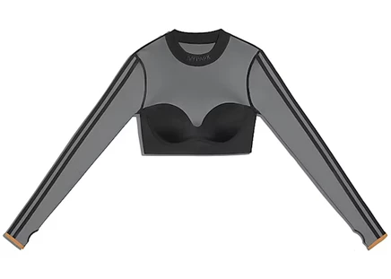 Женский укороченный сетчатый топ Adidas Ivy Park, черный
