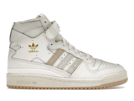 Мужские кроссовки Adidas Forum 84 Hi, бело-бежевые