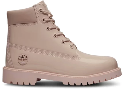 Детские ботинки Timberland 6-дюймовые Premium водонепроницаемые лаковые, розовые