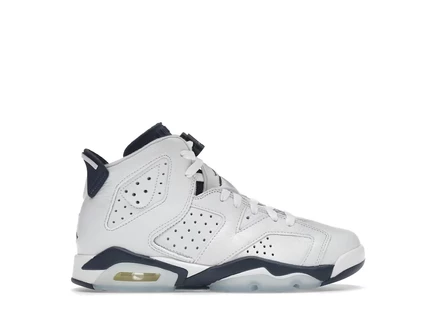 Детские кроссовки Jordan 6 Retro Midnight Navy, бело-синие
