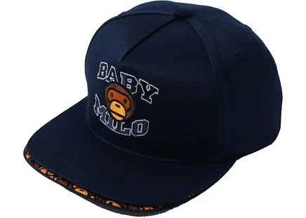 Унисекс снэпбэк BAPE Double Visor Milo, темно-синий