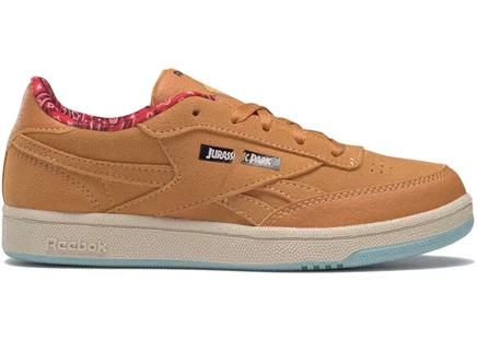 Детские кеды Reebok Club C Jurassic Park (PS), охристые/приглушённо-голубые/красные