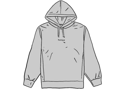Мужское худи Supreme Digital Logo, серый меланж