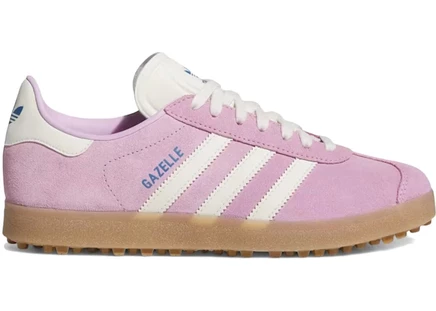 Женские кроссовки adidas gazelle golf, лиловые с белым и голубым