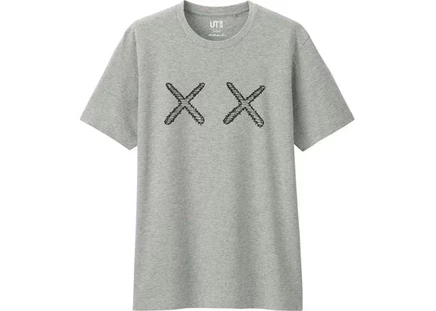 Унисекс футболка KAWS x Uniqlo XX, серая