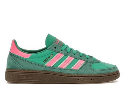 Мужские кроссовки Adidas Handball Spezial Weltmeister, зелено-розовые