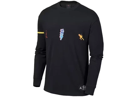 Мужская футболка Jordan x Zion x Naruto L/S, черная