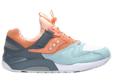 Мужские кроссовки Saucony Grid 9000, сине-бело-персиковые