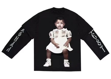 Мужской лонгслив Kanye West DONDA 2 Layer, черный