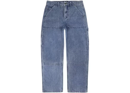 Мужские карпентер-штаны FTP Frayed Denim Logo, индиго