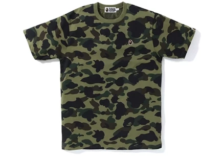 Футболка Bape 1st Camo One Point, зеленая
