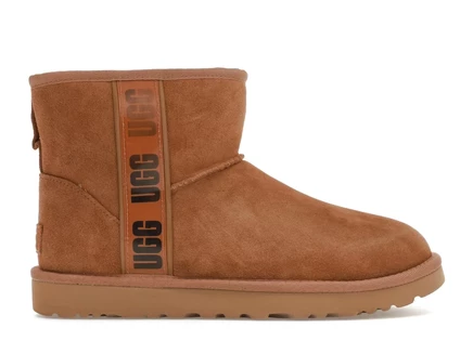Женские угги Ugg Classic Mini Side Logo II, каштановые