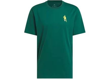 Мужская футболка Adidas Hoops For All Graphic, темно-зеленая