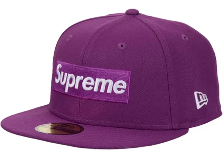 Унисекс кепка Supreme 59Fifty Championship Box Logo, фиолетовая