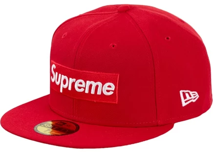 Унисекс кепка Supreme x New Era 59FIFTY Grinch, красная