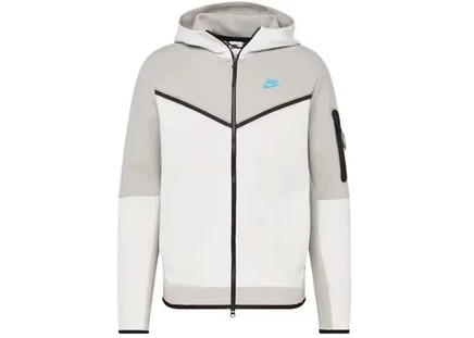 Мужское худи Nike Sportswear Tech Fleece, светло-серый/белый/синий