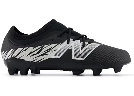 Детские бутсы New Balance Furon V8 FG, черно-серебристые