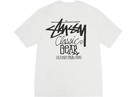 Мужская футболка Stussy Classic Gear Pig Dyed, натуральная