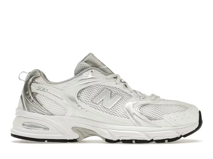 Мужские кроссовки New Balance 530, бело-серебристые