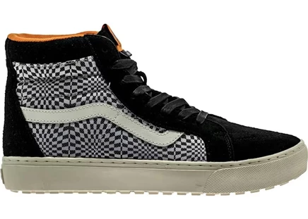 Мужские высокие кеды Vans Sk8-Hi MTE Cup London Undercover клетчатые, черные