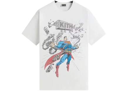 Футболка KITH x Superman Chains Vintage, белая