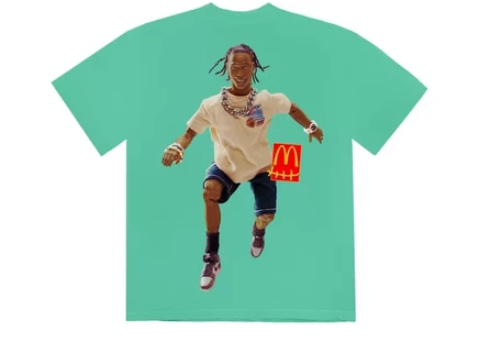 Мужская футболка Travis Scott x McDonald's «Action Figure Series IV», мятная