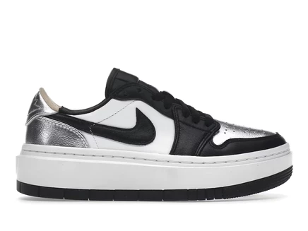 Женские кроссовки Jordan 1 Elevate Low SE Silver Toe, серебристо-черно-белые