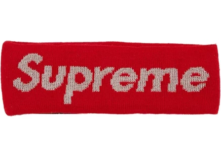 Унисекс повязка Supreme New Era с отражателем, красная