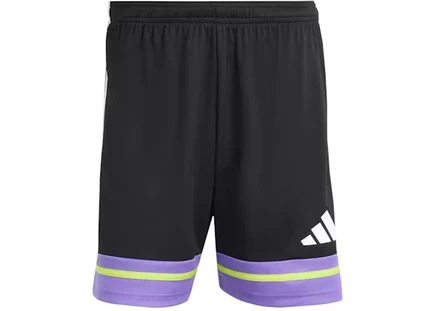 Мужские шорты Adidas Squadra 25, черные/фиолетово-салатовые