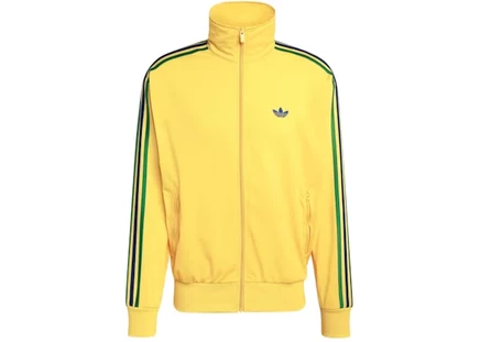 Мужская олимпийка Adidas Firebird, желто-зеленая/синяя