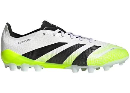 Мужские бутсы Adidas Predator AG, белые/чёрные/лимонные