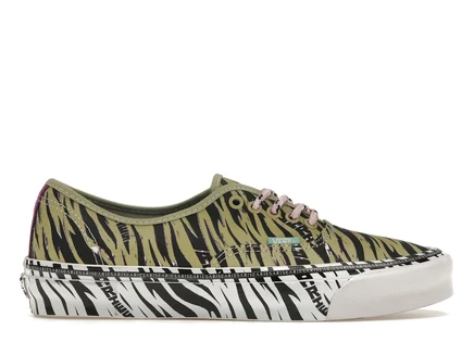 Мужские кеды Vans OG Authentic LX Aries, оливковые с тигровым принтом