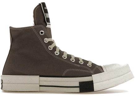 Converse TURBODRK Laceless Chuck Taylor All Star 70 Hi Rick Owens DRKSHDW Iron iron/egret/natural ivory
