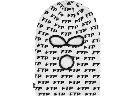 Мужская маска-балаклава FTP Allover Logo, белая