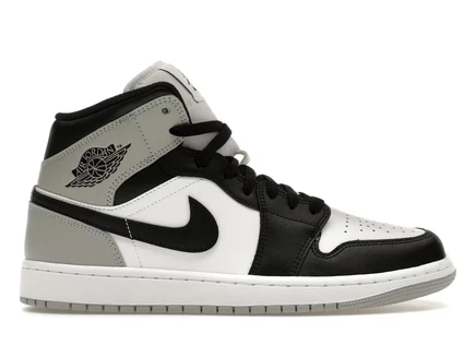 Мужские кроссовки Jordan 1 Mid Barons, белые/серые/черные